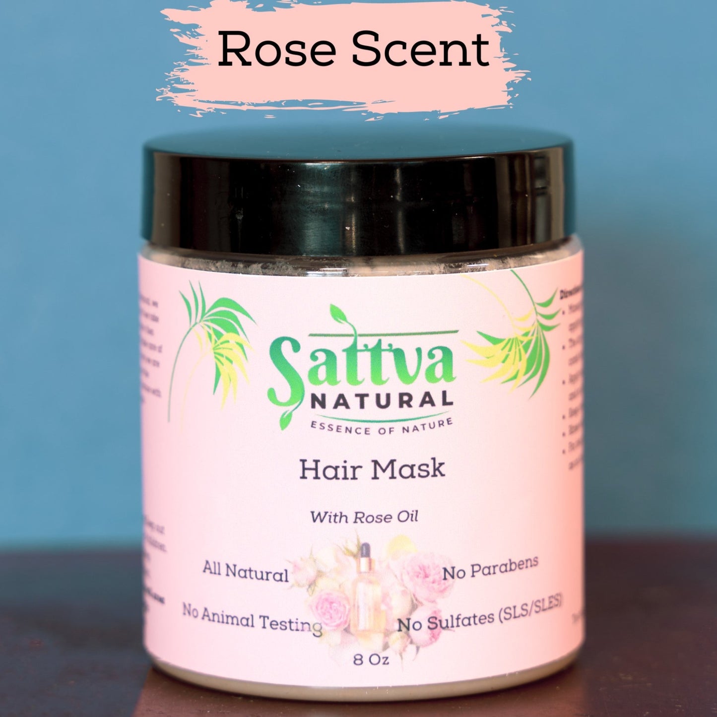 Deep Conditioner Hair Growth Mask for Curly Hair | Rose Scent and Jasmin Scent (Pack of 2 Jars of 8 Oz each)