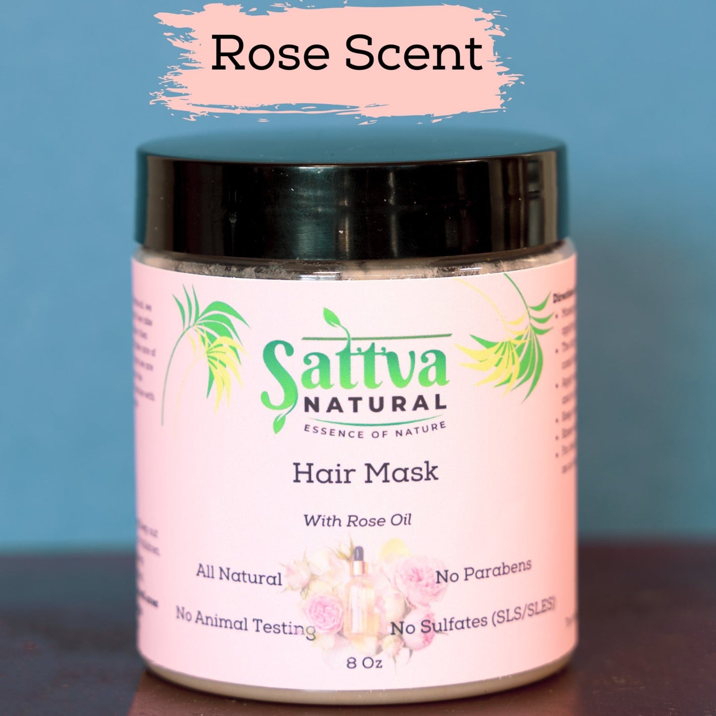 Deep Conditioner Hair Growth Mask for Curly Hair | Rose Scent and Original Scent (Pack of 2 Jars of 8 Oz each)